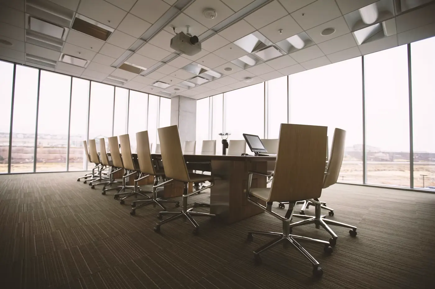 Boardroom table where the Pivotal Lex team coordinates matters